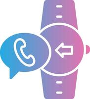 Incoming Call Glyph Gradient Icon Design vector