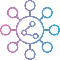 Share Line Gradient Icon Design vector
