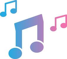 Music Glyph Gradient Icon Design vector