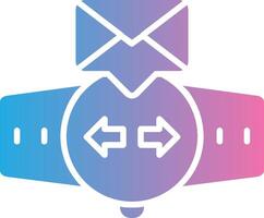 Message Glyph Gradient Icon Design vector
