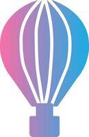 Hot Air Balloon Glyph Gradient Icon Design vector