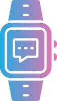 Message Glyph Gradient Icon Design vector