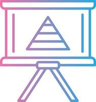 Pyramid Chart Line Gradient Icon Design vector