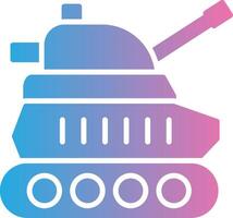 tanque glifo degradado icono diseño vector