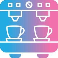 Coffee Machine Glyph Gradient Icon Design vector