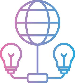 Network Line Gradient Icon Design vector