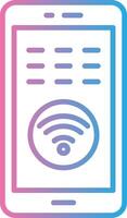 Wifi Line Gradient Icon Design vector