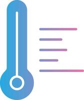 Temperature Hot Glyph Gradient Icon Design vector