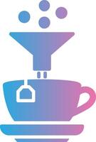 Coffee Filter Glyph Gradient Icon Design vector