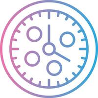 reloj línea degradado icono diseño vector