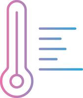 Temperature Hot Line Gradient Icon Design vector