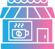 Cafe Glyph Gradient Icon Design vector