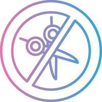 No Scissors Line Gradient Icon Design vector