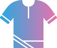 Polo Shirt Glyph Gradient Icon Design vector