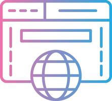 Website Line Gradient Icon Design vector