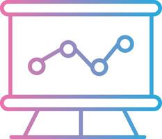 Whiteboard Line Gradient Icon Design vector