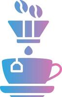 Coffee Filter Glyph Gradient Icon Design vector