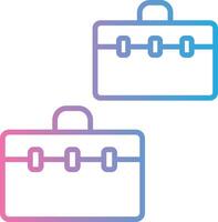 Suitcases Line Gradient Icon Design vector