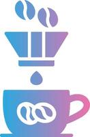 Coffee Filter Glyph Gradient Icon Design vector