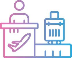Airport Line Gradient Icon Design vector