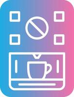 Coffee Machine Glyph Gradient Icon Design vector