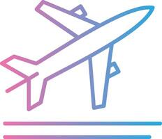 Take Off Line Gradient Icon Design vector