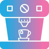 Coffee Machine Glyph Gradient Icon Design vector