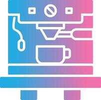 Coffee Machine Glyph Gradient Icon Design vector