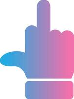 Middle Finger Glyph Gradient Icon Design vector