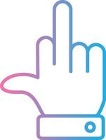 Middle Finger Line Gradient Icon Design vector