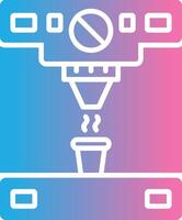 Coffee Machine Glyph Gradient Icon Design vector