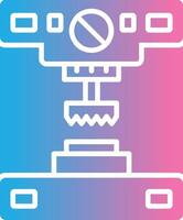 Press Machine Glyph Gradient Icon Design vector