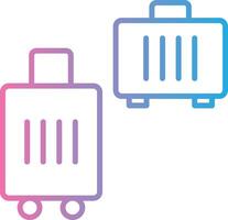 Suitcases Line Gradient Icon Design vector