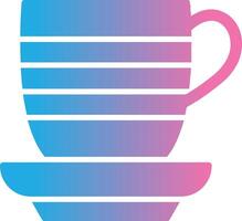 Cup Glyph Gradient Icon Design vector