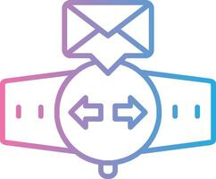 Message Line Gradient Icon Design vector
