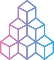 Blocks Line Gradient Icon Design vector