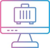 Computer Line Gradient Icon Design vector