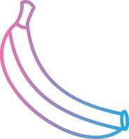 Banana Line Gradient Icon Design vector