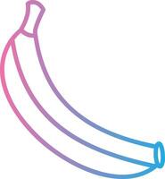 Banana Line Gradient Icon Design vector