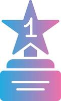 Star Glyph Gradient Icon Design vector