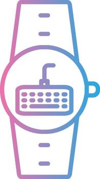 Keyboard Line Gradient Icon Design vector