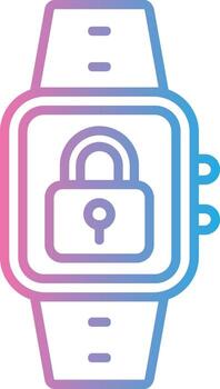 Lock Line Gradient Icon Design vector