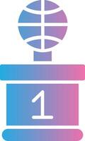 Basketball Glyph Gradient Icon Design vector