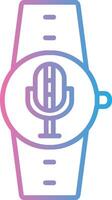 Microphone Line Gradient Icon Design vector