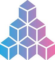 Blocks Glyph Gradient Icon Design vector