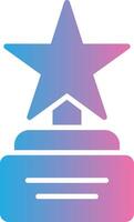 Star Glyph Gradient Icon Design vector
