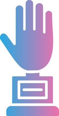 Hand Glyph Gradient Icon Design