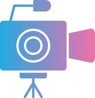 Camera Glyph Gradient Icon Design vector