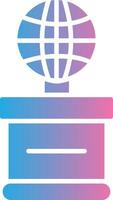 World Glyph Gradient Icon Design vector