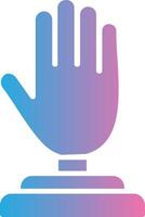 Hand Glyph Gradient Icon Design vector